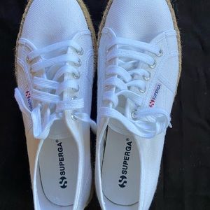 Superga white size 40 women’s platform brand new